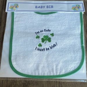 I Must be Irish Baby Bib